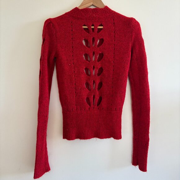 Isabel Marant Sweaters - Isabel Marant Red Pie Hole Knit Sweater
